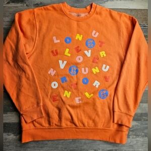 Harry Styles 2022 Love On Tour Love Soup Orange Alphabet Sweatshirt XL